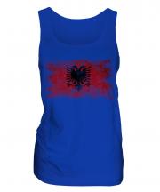 Albania Distressed Flag Ladies Vest