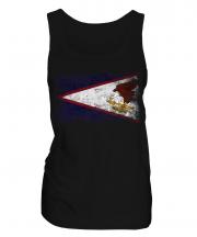 American Samoa Distressed Flag Ladies Vest