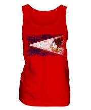 American Samoa Distressed Flag Ladies Vest