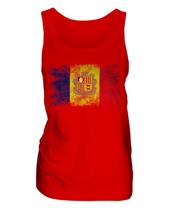 Andorra Distressed Flag Ladies Vest