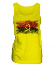 Angola Distressed Flag Ladies Vest