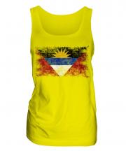 Antigua And Barbuda Distressed Flag Ladies Vest