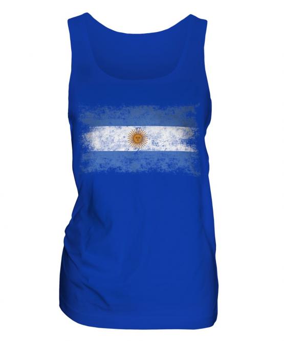 Argentina Distressed Flag Ladies Vest