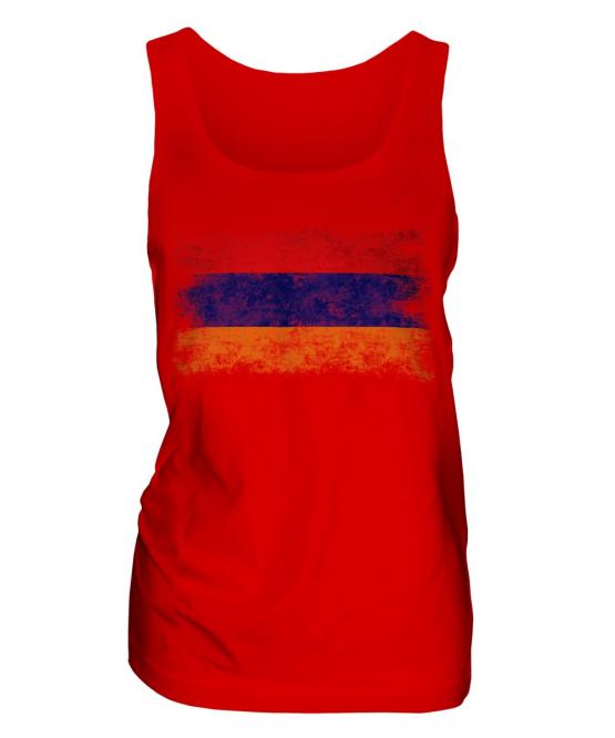Armenia Distressed Flag Ladies Vest