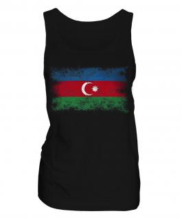 Azerbaijan Distressed Flag Ladies Vest