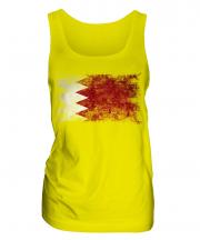 Bahrain Distressed Flag Ladies Vest