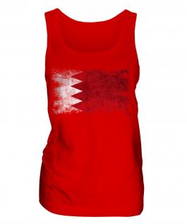 Bahrain Distressed Flag Ladies Vest
