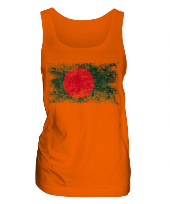 Bangladesh Distressed Flag Ladies Vest