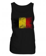 Belgium Distressed Flag Ladies Vest