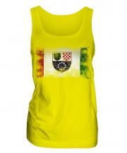 Bosnia And Herzegovina Federation Distressed Flag Ladies Vest