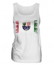 Bosnia And Herzegovina Federation Distressed Flag Ladies Vest