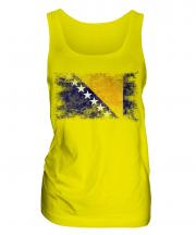 Bosnia And Herzegovina Distressed Flag Ladies Vest