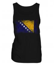 Bosnia And Herzegovina Distressed Flag Ladies Vest