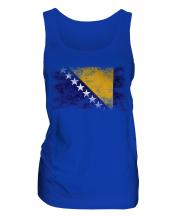Bosnia And Herzegovina Distressed Flag Ladies Vest