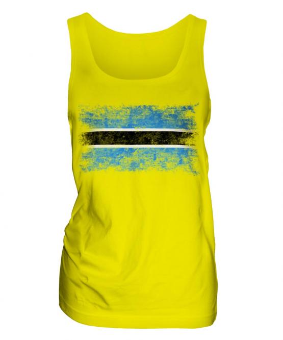 Botswana Distressed Flag Ladies Vest