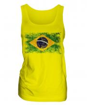 Brazil Distressed Flag Ladies Vest