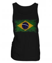 Brazil Distressed Flag Ladies Vest