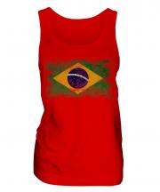 Brazil Distressed Flag Ladies Vest