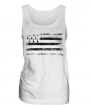 Brittany Distressed Flag Ladies Vest