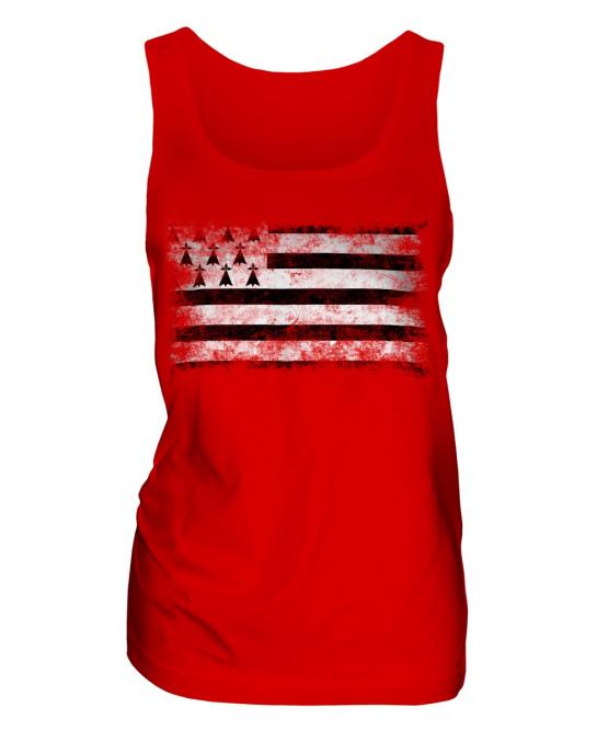 Brittany Distressed Flag Ladies Vest