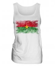 Burkina Faso Distressed Flag Ladies Vest