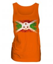 Burundi Distressed Flag Ladies Vest