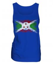 Burundi Distressed Flag Ladies Vest