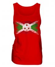 Burundi Distressed Flag Ladies Vest