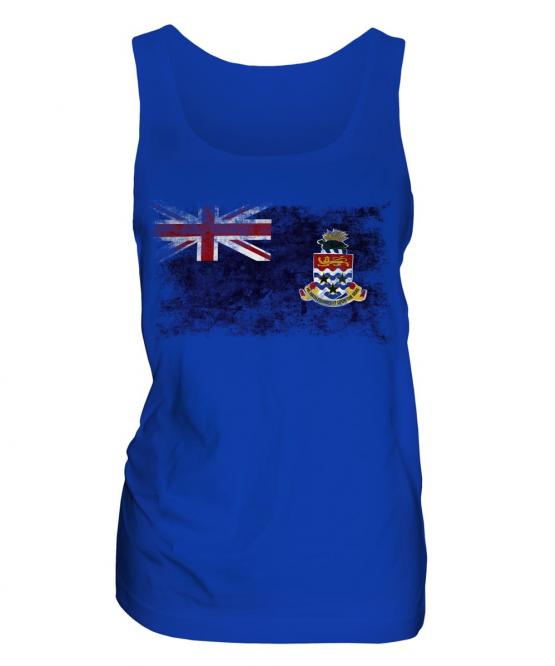 Cayman Islands Distressed Flag Ladies Vest