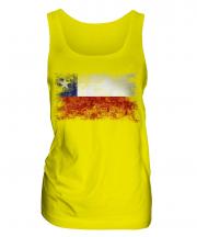 Chile Distressed Flag Ladies Vest