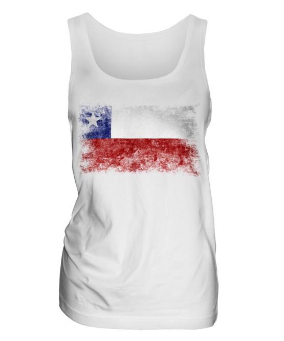 Chile Distressed Flag Ladies Vest