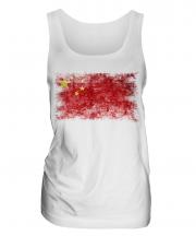 China Distressed Flag Ladies Vest