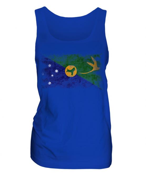 Christmas Island Distressed Flag Ladies Vest