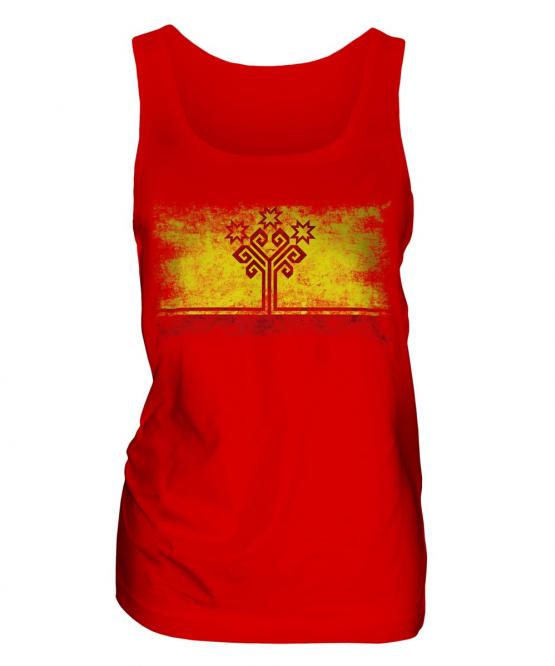 Chuvashia Distressed Flag Ladies Vest