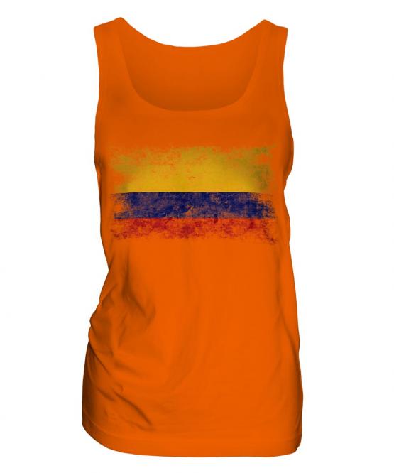 Colombia Distressed Flag Ladies Vest