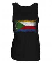 Comoros Distressed Flag Ladies Vest