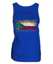 Comoros Distressed Flag Ladies Vest