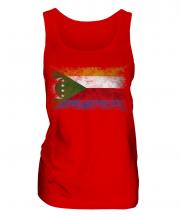 Comoros Distressed Flag Ladies Vest