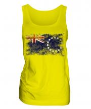 Cook Islands Distressed Flag Ladies Vest