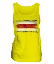 Costa Rica Distressed Flag Ladies Vest