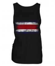 Costa Rica Distressed Flag Ladies Vest