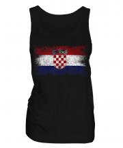 Croatia Distressed Flag Ladies Vest