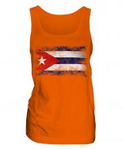Cuba Distressed Flag Ladies Vest