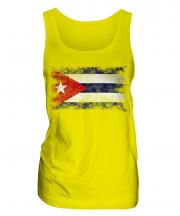 Cuba Distressed Flag Ladies Vest