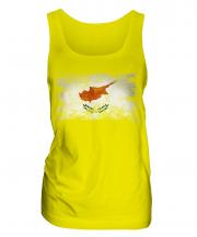 Cyprus Distressed Flag Ladies Vest