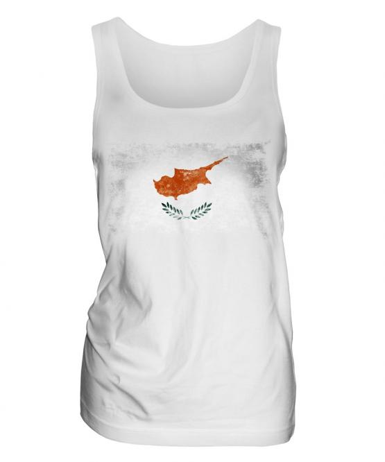 Cyprus Distressed Flag Ladies Vest