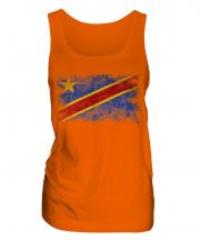 Democratic Rep. Of Congo Distressed Flag Ladies Vest