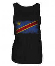 Democratic Rep. Of Congo Distressed Flag Ladies Vest