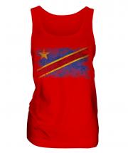 Democratic Rep. Of Congo Distressed Flag Ladies Vest