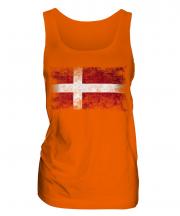 Denmark Distressed Flag Ladies Vest